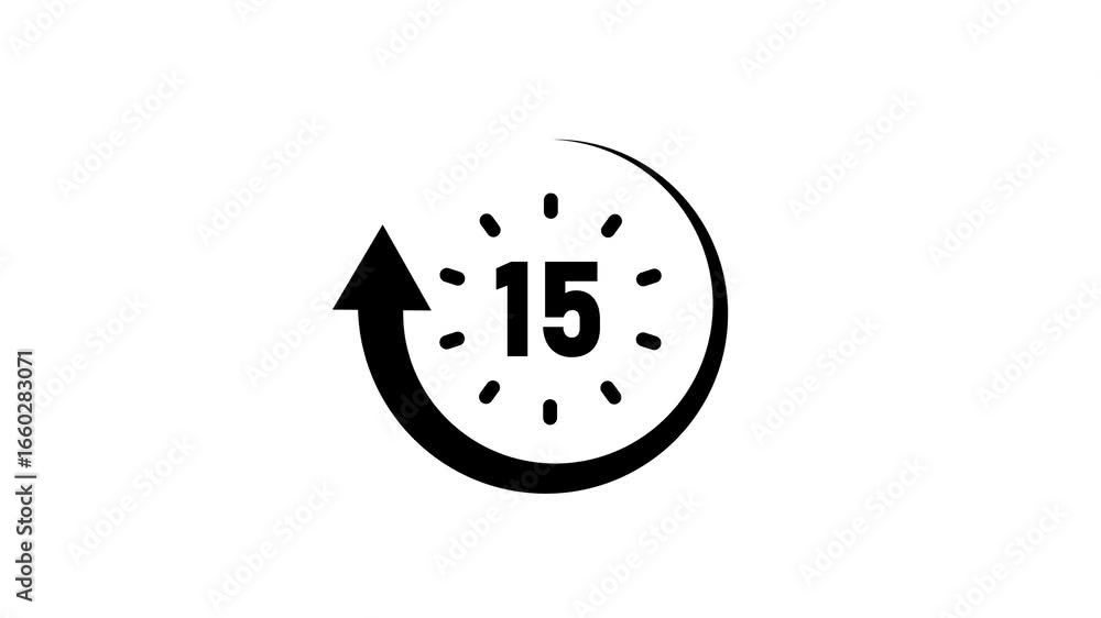 Poster 20 second countdown timer animation . twenty seconds stopwatch icon animation, 20 second countdown t