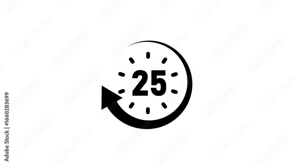 Poster 30 second countdown timer animation .30 seconds stopwatch icon animation, thirty second countdown ti