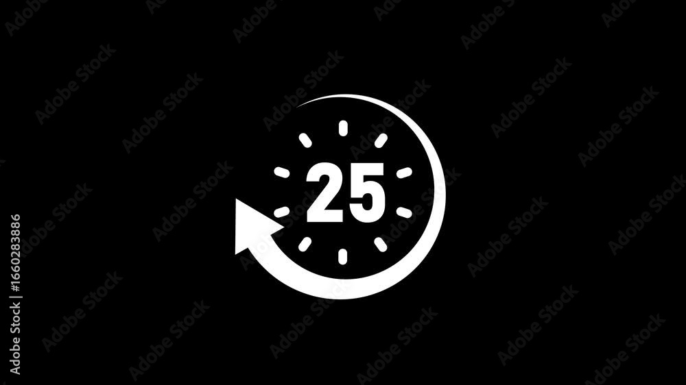 Poster 30 second countdown timer animation .30 seconds stopwatch icon animation, thirty second countdown ti