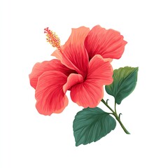 A vibrant hibiscus bloom a symbol of fleeting beauty radiates joy and warmth with clean bright