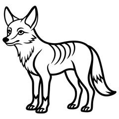 Jackal Outline Illustration