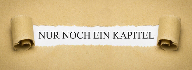 Nur noch ein Kapitel