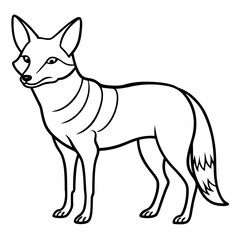 Jackal Outline Illustration