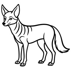 Jackal Outline Illustration