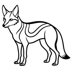 Jackal Outline Illustration