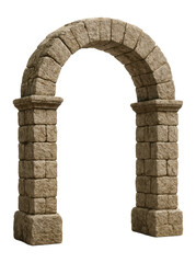 Fototapeta premium Ancient stone arch representing historical architecture.