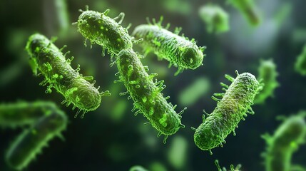 virus body  in thousands times zoom on mircoscop