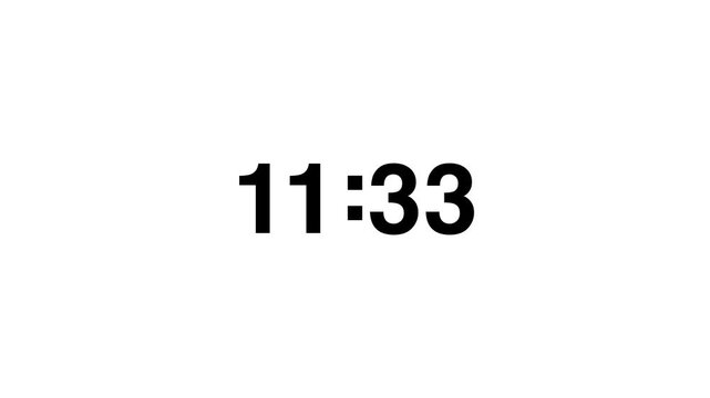 Starting soon Digital countdown clock timer in 30 seconds  to zero second. Perfect for event countdowns, game shows,  2 digit number on Transparent background
