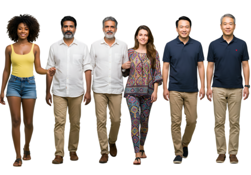 Group of young friends standing together and smiling