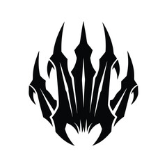 Monster claws silhouette vector art illustration