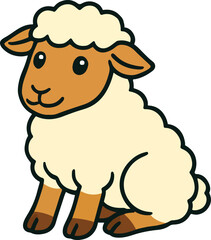 vector illustration of sheep
