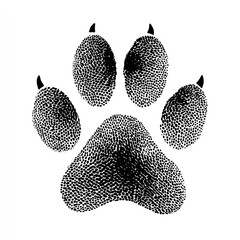 Adorable dog paw print with textured pads a symbol of loyalty and playful companionship in