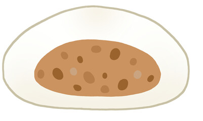 シンプルな肉まんのイラスト