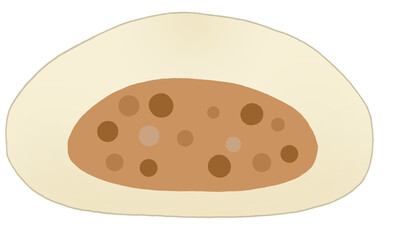 シンプルな肉まんのイラスト
