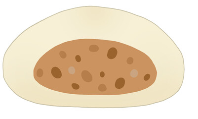 シンプルな肉まんのイラスト