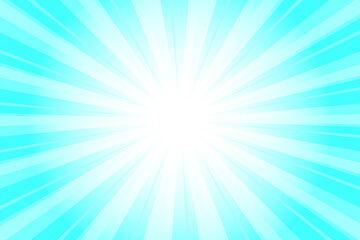 Obraz premium Electric Blue Background with Sun Ray. Abstract Texture with Light of Sunburst. Radial Beam of Sunlight. Retro Background with Flash. Abstract Blue Sunburst Vector Illustration.