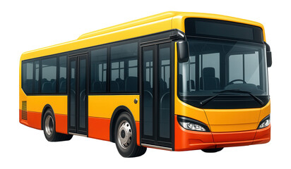 3D city bus icon.