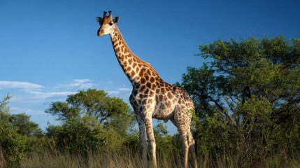 Obraz premium Giraffe in African savanna