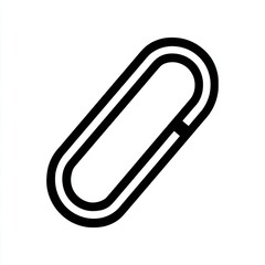 Office paper clip (paperclip) or email attachment line art icon for apps and websites