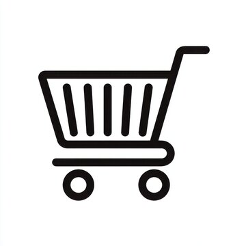 recommend clip art: Shopping cart or trolley line art icon for apps and websites