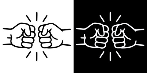 Two Hands Doing a Fist Bump Icon