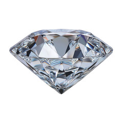 A perfect diamond on a white background