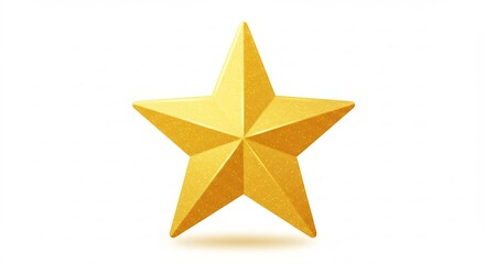 Obraz premium 輝く黄金の星 立体感豊かに描写 光沢感際立つ. AI Generated
