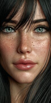 Close up portrait of a pretty Woman