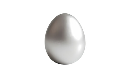 Fototapeta premium Silver egg isolated on transparent background