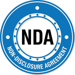 Confidentiality agreement nda stamp seal symbol business law protection secret vector