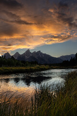 Sunset in Grand Teton National Park
