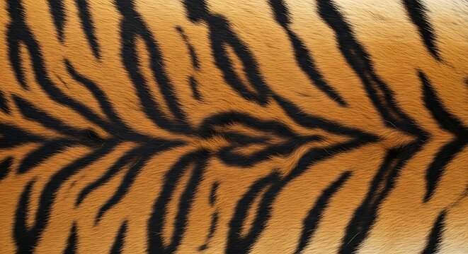 Closeup Tiger Fur Pattern with Natural Orange and Black Stripes for Wildlife Texture and Design Background
