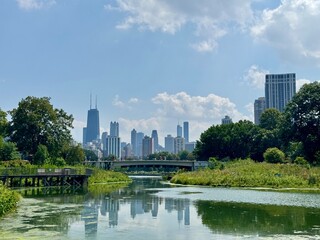 Lincoln Park and Chicago Skyline