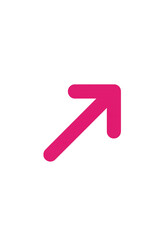 ransparent Magenta Up-Left Diagonal Arrow Icon &ndash; Minimal Vector Design