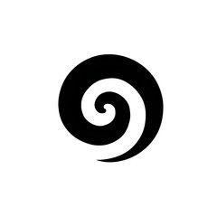 White spiral line art on black canvas creates a minimal style for motion graphics, poster, or video background.