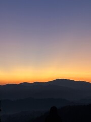 sunset in the mountains