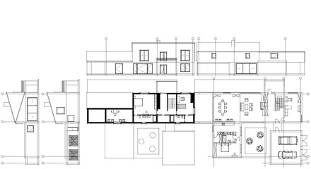 house sketch plan 3d rendering	
