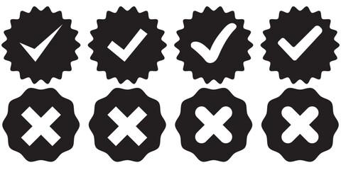 green checkmark icons for approval and verification