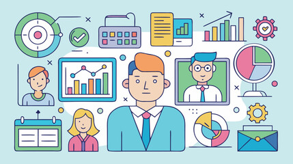 hand drawn sketch business icon bundle contacts 