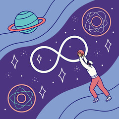 Symbolic representation of infinity for international infinity day celebration