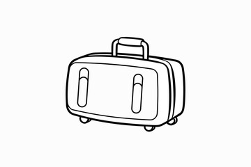 travel luggage isolated on white