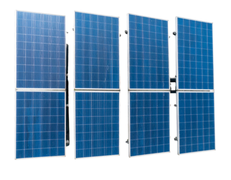 Set of Solar Panels Top-Down View, Isolated on Transparent Background