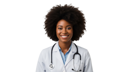Confident African American Female Doctor Smiling Portrait