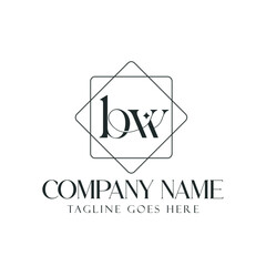 Creative Letter BW or WB Luxury Vector Logo Design for Jewelry, and Boutique. 標誌設計, ロゴデザイン, Diseño de logotipo