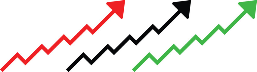 Zig Zag Upward Arrow Vector