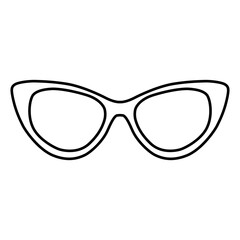 Fototapeta premium Party glasss vector icon. Sunglasses illustration sign. glasses symbol. Children's glasses logo.