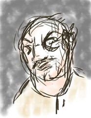 People and Faces Sad Facial Expression of a Grown Up Man