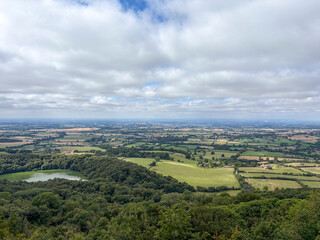 Obraz premium View from Sutton Bank, of Lake Gormire near Thirsk, North Yorkshire, England, United Kingdom