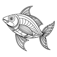 vector illustration of a fish