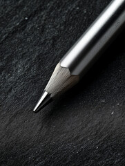 Metal pen tip isolated on dark background, 3D render
